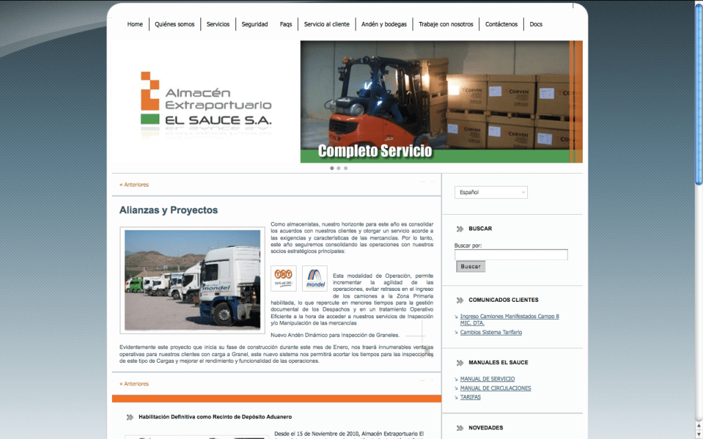 2010, SITIO EXTRAPORTUARIO EL&nbsp;SAUCE