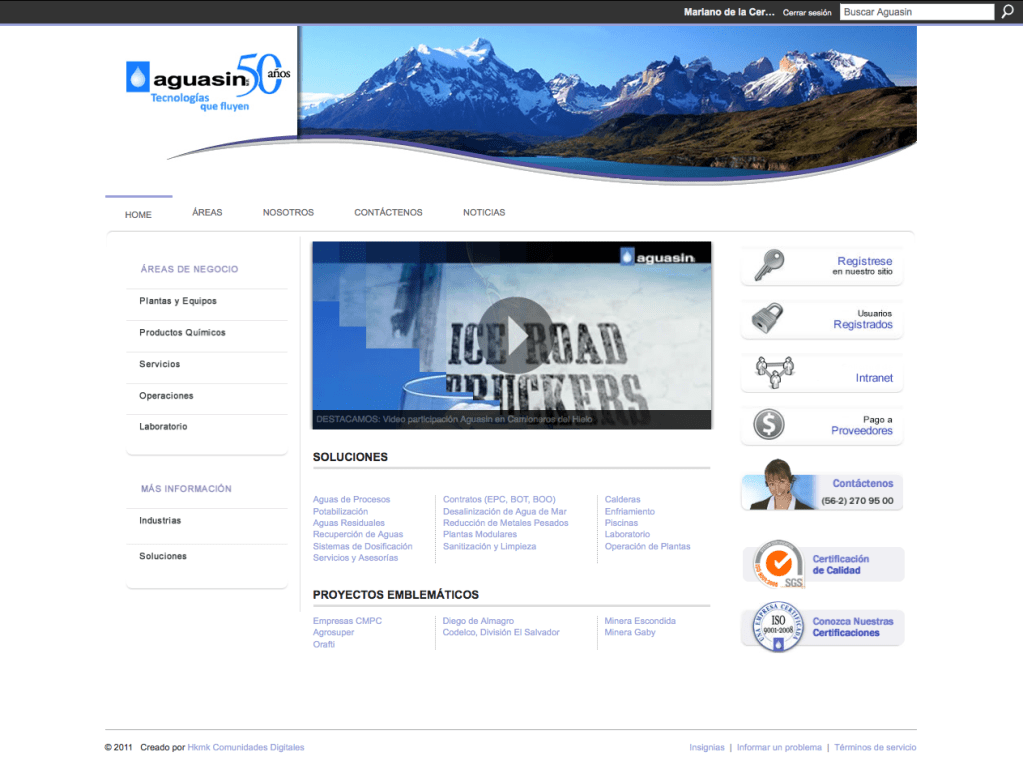 2011. Nuevo sitio&nbsp;AGUASIN