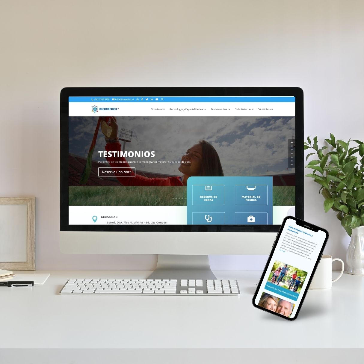 Biomedics: Rediseño web · Presencia digital
