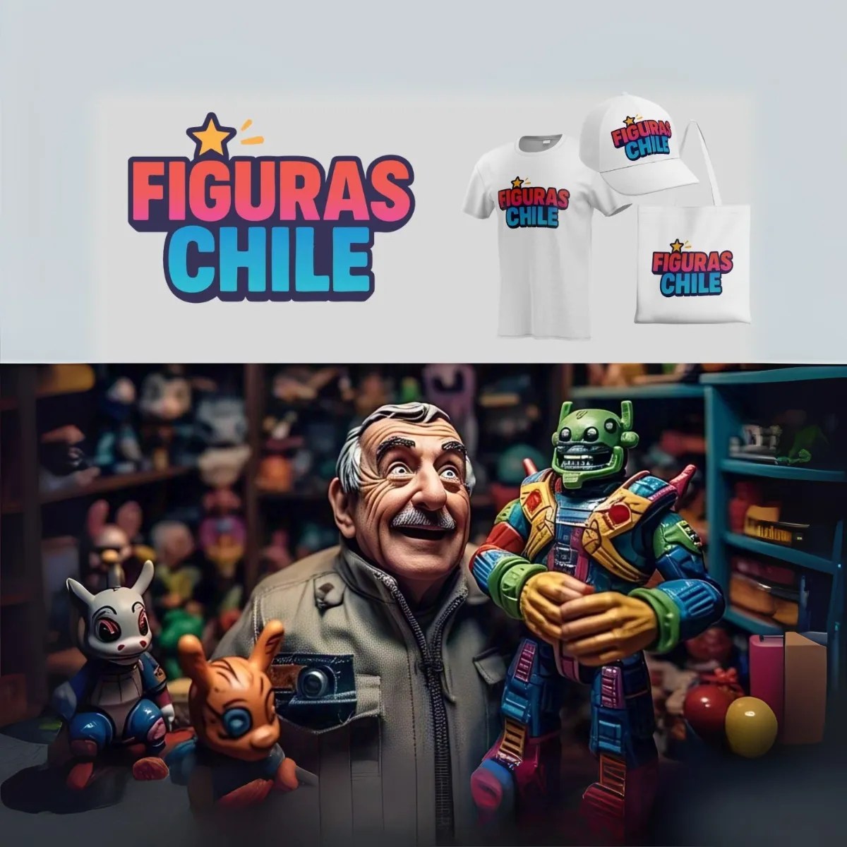 Identidad y aplicaciones de marca desarrolladas para Figuras Chile